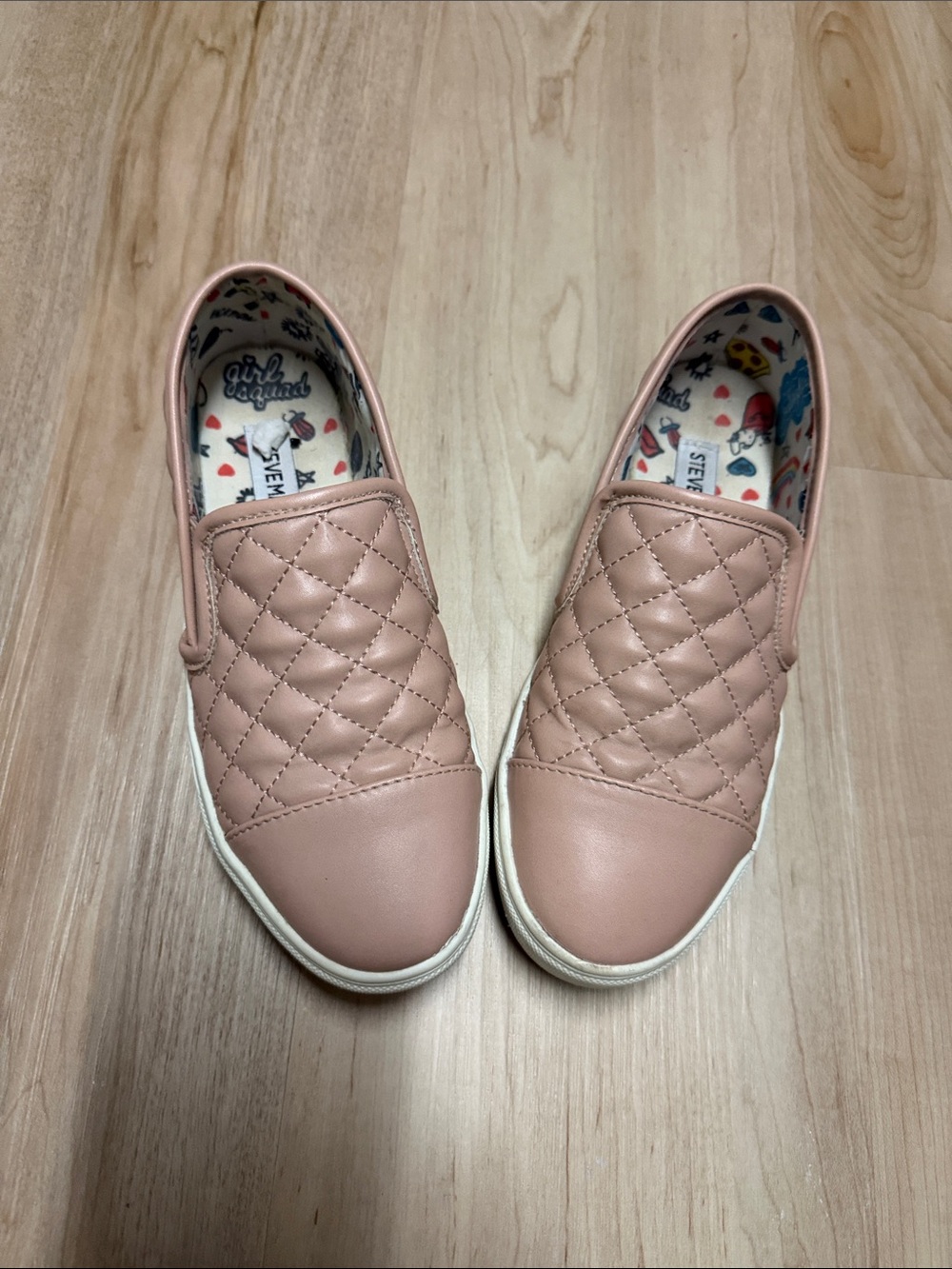 Steve Madden Blush Quilted Slip-On Sneakers